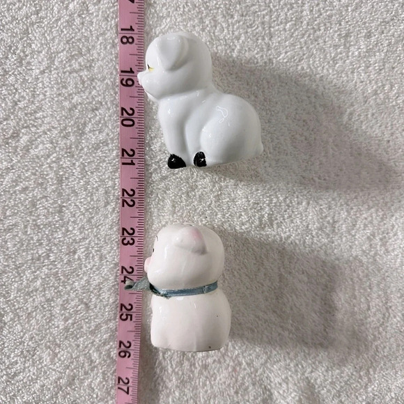 Vintage Ceramic Pig  Couple Salt & Pepper Shakers - Picture 10 of 10